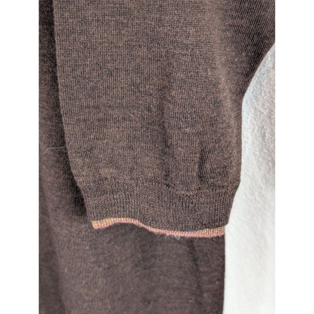 Robert Graham Wool V-Neck Sweater Brown Men's Size 3XL/XXXL - Picture 12 of 16